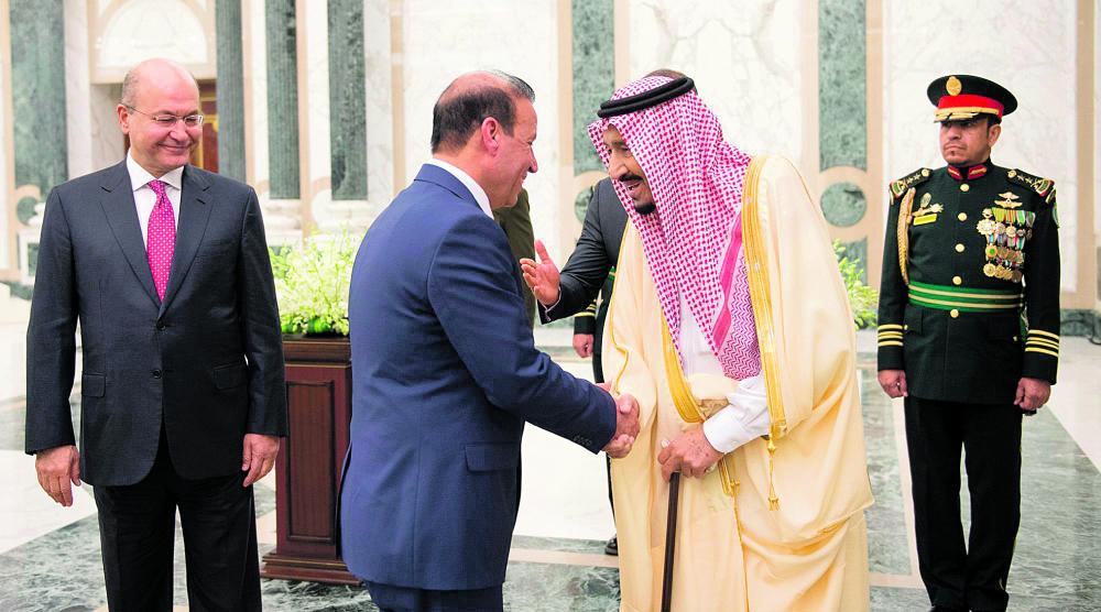 خادم الحرمين يبحث مع رئيس العراق مستجدات الأحداث
