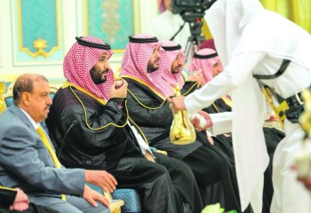 ولي العهد يلتقي رئيس وأعضاء مجلس النواب اليمني