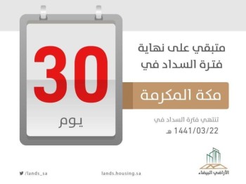30 يومًا مهلة سداد رسوم «الأراضي البيضاء» بمكة