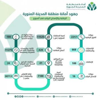 668 مخالفة وإغلاق 100 منشأة بالمدينة المنورة 