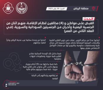 الرياض.. القبض على 5 أشخاص زوّروا تقارير طبية وإجازات مرضية