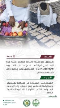 عاجل : إحباط تهريب أكثر من 4 مليون قرص إمفيتامين بميناء جدة