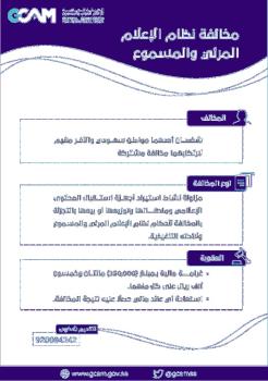 تغريم شخصين ‏نصف مليون خالفا أحكام «المرئي والمسموع»