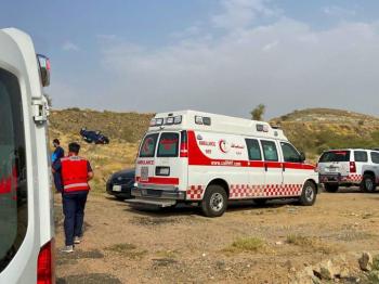 إصابة 8 من عائلة واحدة في حادث انقلاب بالطائف