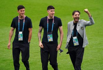 اجواء احتفالية تسبق نهائي يورو 2020