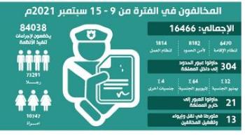 ضبط 16.4 ألف مخالف للإقامة والعمل وأمن الحدود