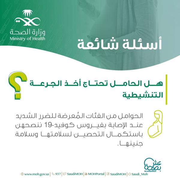 الصحة : مأمونية الجرعة التنشيطية للسيدات الحوامل .. عاجل