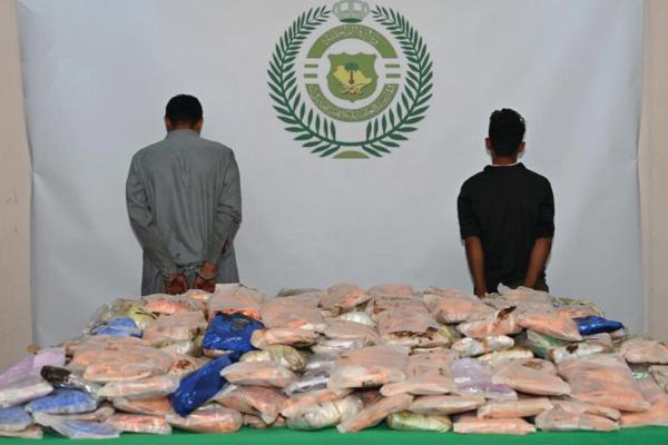 ضبط 297 كجم حشيش مخدر داخل إطارات شاحنة