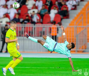 جانب من مباراة الأهلي والعروبة في دوري يلو