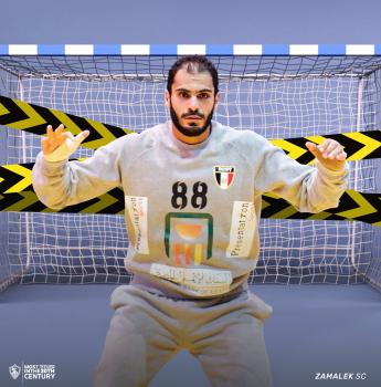كريم هنداوي حارس مرمى منتخب مصر لكرة اليد