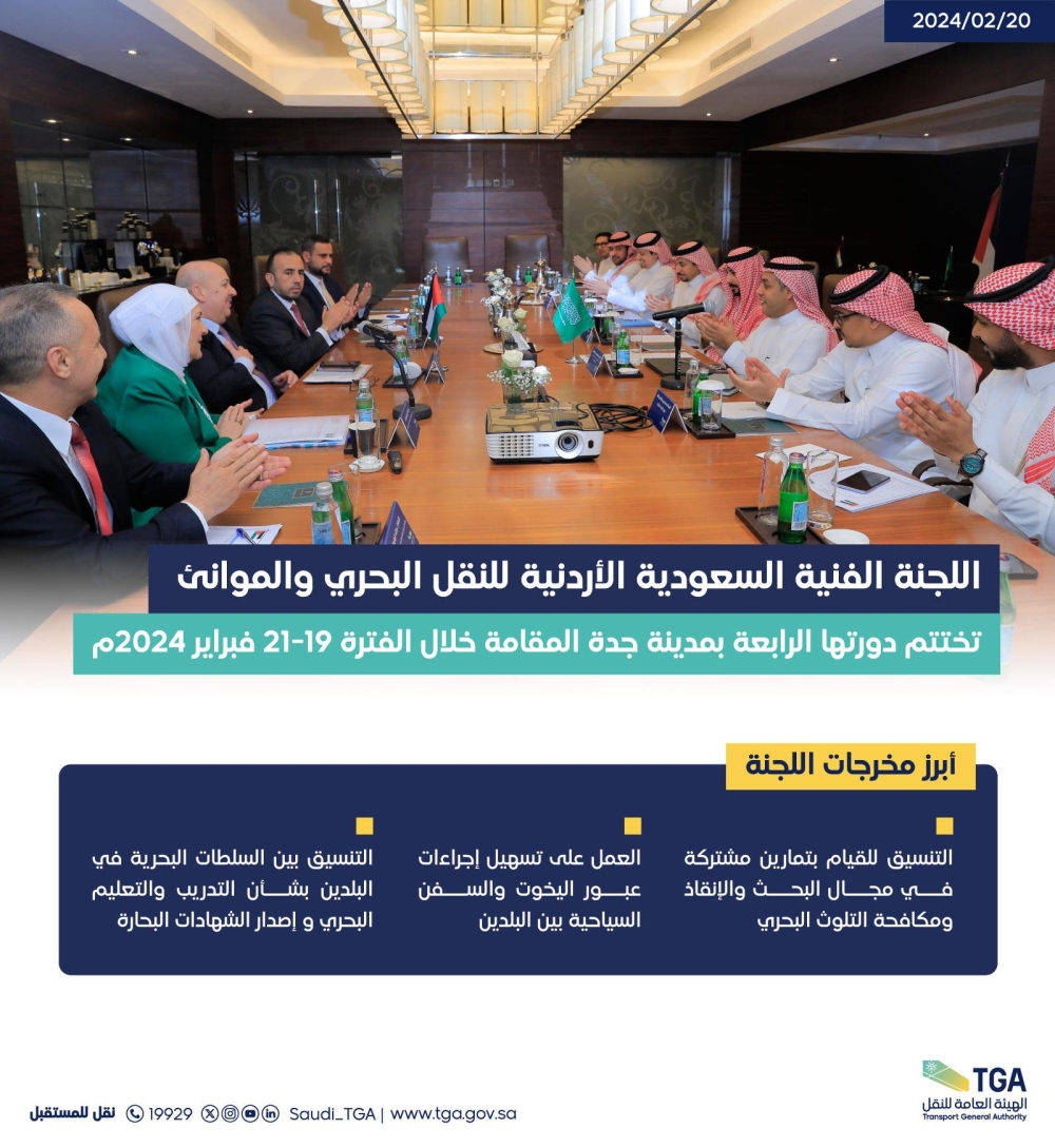اللجنة الفنية السعودية الأردنية للنقل البحري والموانئ - واس