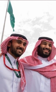 سمو ولي العهد الأمير محمد بن سلمان ووزير الرياضة الأمير عبدالعزيز بن تركي الفيصل