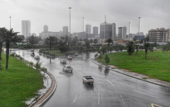 هطول أمطار على محافظة جدة- واس