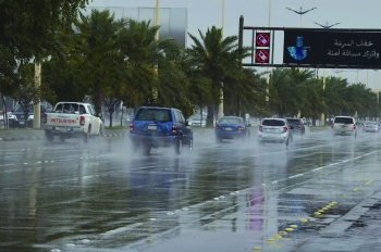 هطول أمطار من متوسطة إلى غزيرة على عدة مناطق (اليوم)