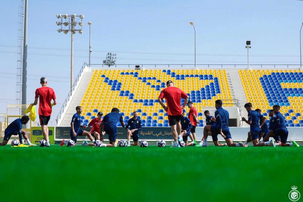 انتظام رونالدو وأوتافيو وتاليسكا في تدريبات النصر استعداداً لمواجهة القادسية