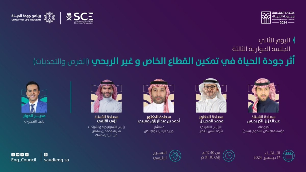 انطلاق منتدى الهندسة وجودة الحياة - إكس الهيئة السعودية للمهندسين