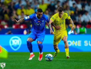 من احدى مباريات الهلال والنصر 