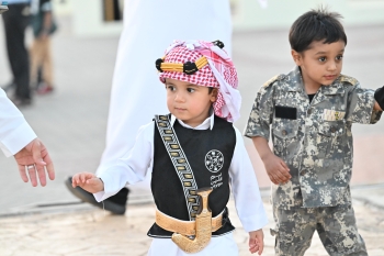 صور| بالأزياء التراثية.. أهالي جازان يحتفلون بيوم التأسيس