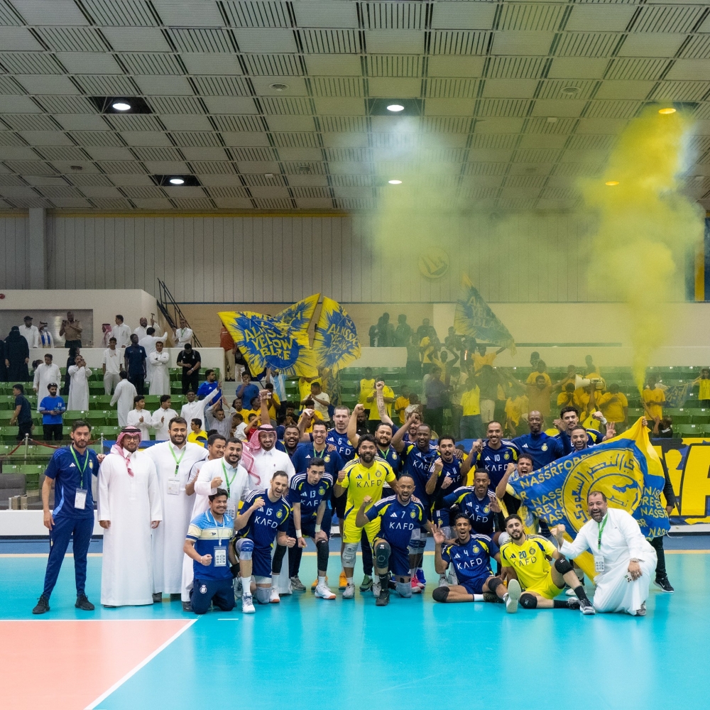 طائرة النصر تفوز على الاتحاد بعد مباراة ماراثونية