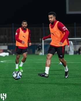 سالم الدوسري ومالكوم بتدريبات الهلال