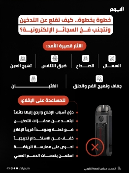 خطوة بخطوة.. كيف تقلع عن التدخين وتتجنب فخ السجائر الإلكترونية؟ 
