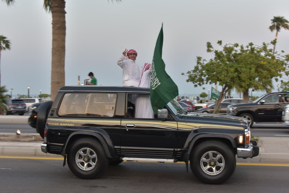 شاهد| مشاعر وطنية تملأ احتفالات اليوم الوطني السعودي