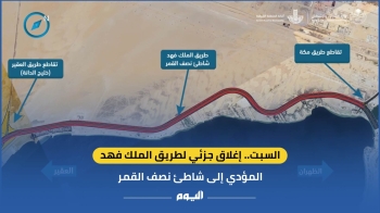 السبت.. إغلاق جزئي لطريق الملك فهد المؤدي إلى شاطئ نصف القمر