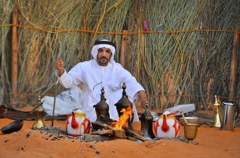 ملامح من التراث في جناح الإمارات بالجنادرية (الوكالات)