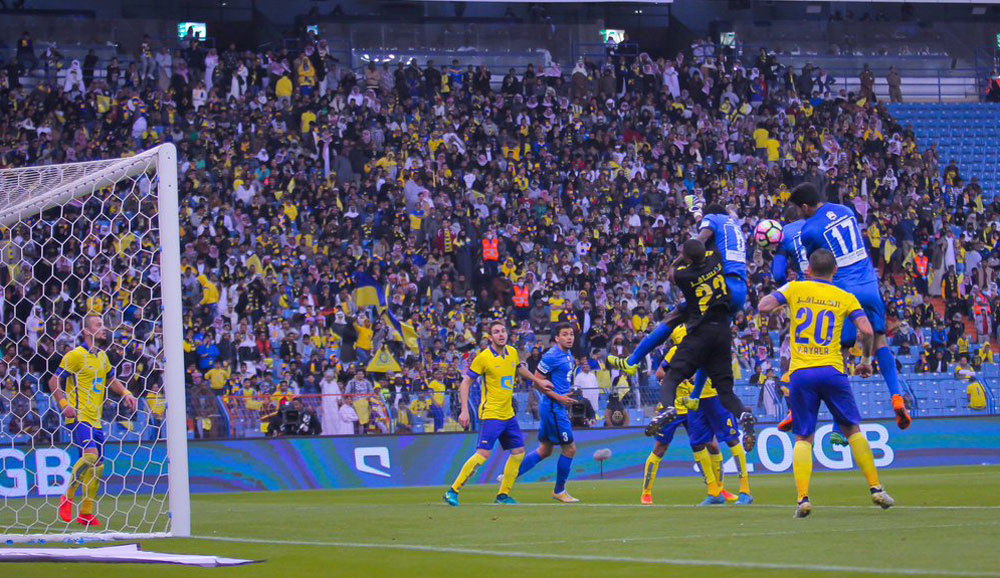 جانب من آخر ديربي بين النصر والهلال 