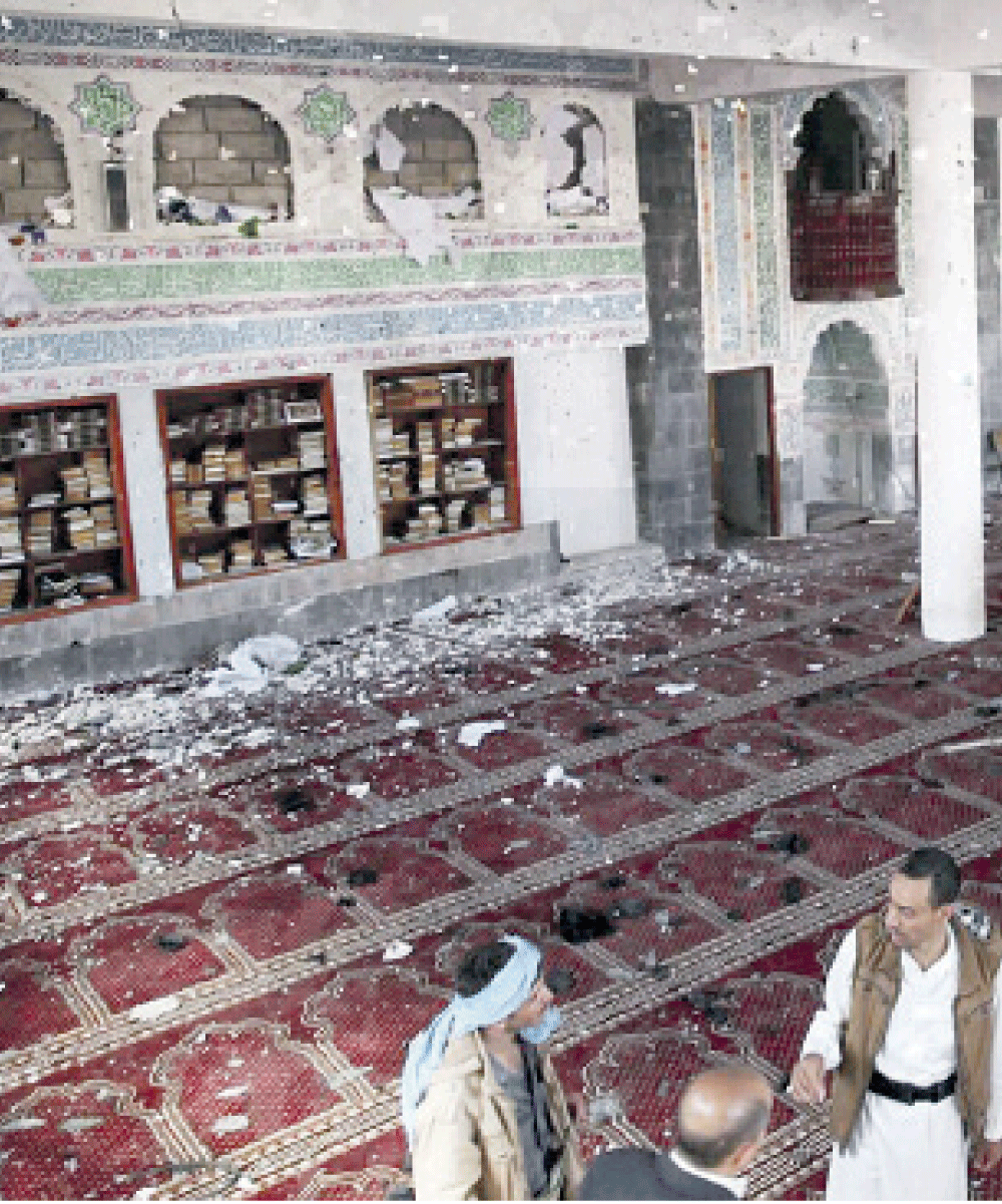 جرائم ميليشيا الحوثي الانقلابية امتدت إلى المساجد الآمنة (اليوم)