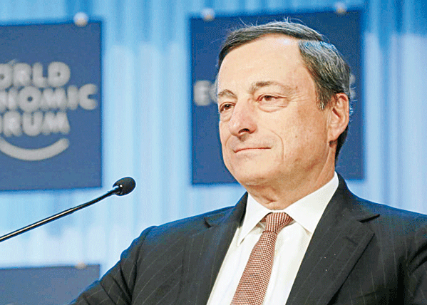  ماريو دراجي رئيس البنك المركزي الأوروبي 